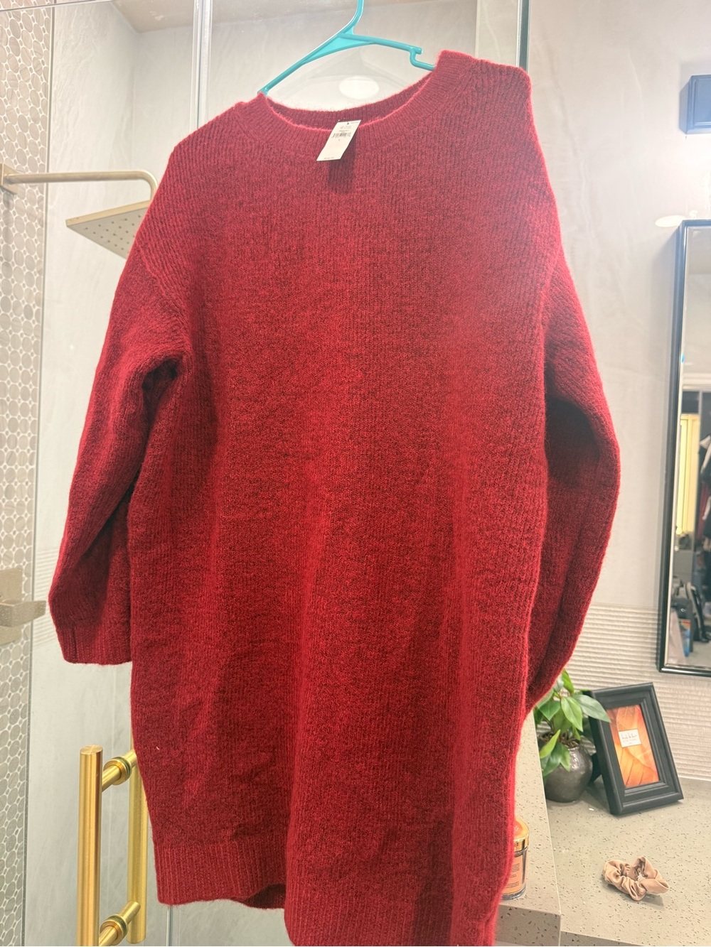 Banana Republic Deep Red Crewneck Sweater dress